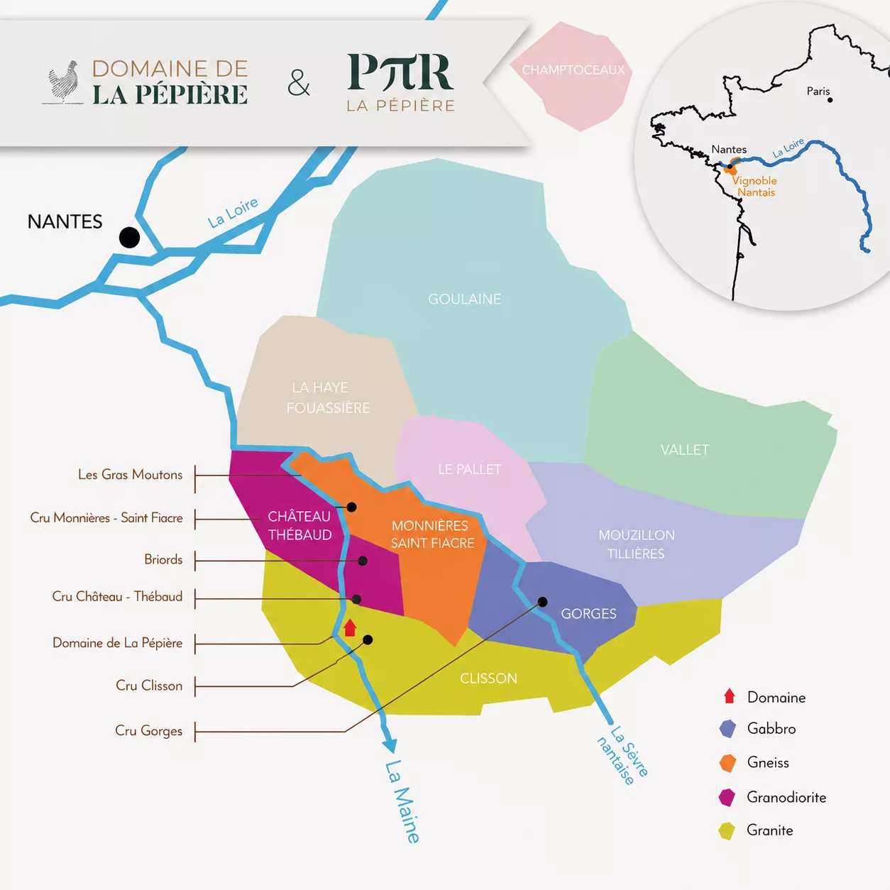 Carte des Crus de Muscadet